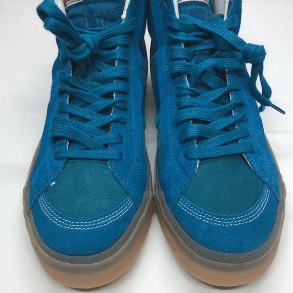 Mens Nike SB Zoom Blazer Mid PRM Plus Blue/Gum DV5468-300 USED Size 9.5 - Picture 12 of 13